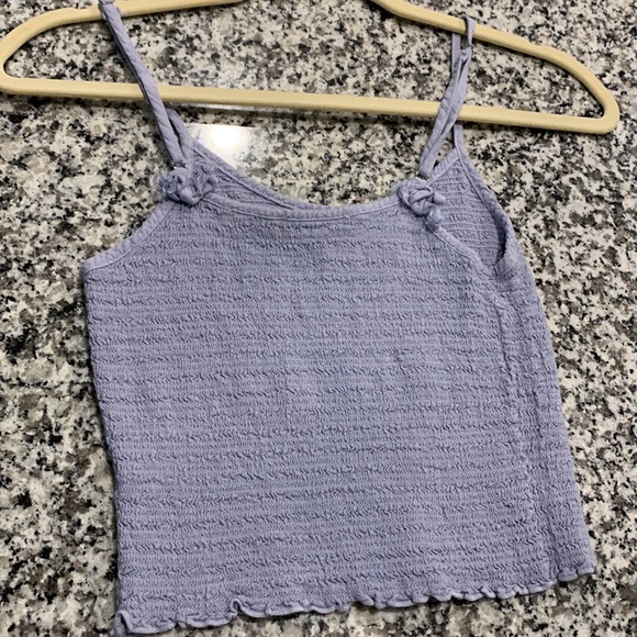 ** BRANDY MELVILLE ** blue rutched cropped tank - Picture 2 of 4